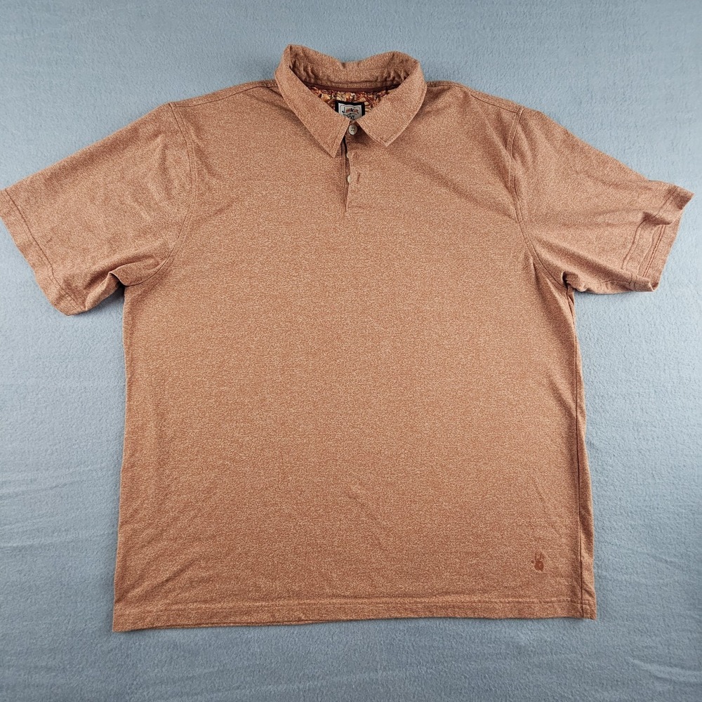 J Garcia Polo Shirt Mens 2XL Orange Short Sleeve Collared